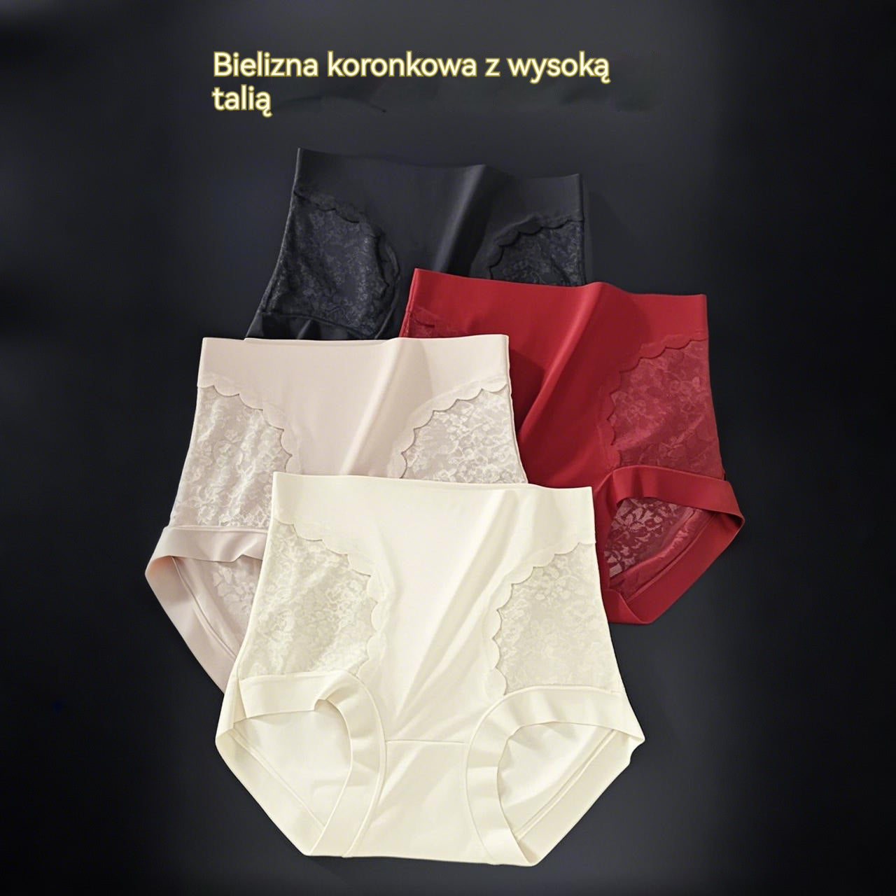 【Kup 2, a 3 dostaniesz gratis】Damskie, bardzo elastyczne, bezszwowe majtki koronkowe modelujące brzuch, modelujące sylwetkę i podnoszące pośladki-4220711