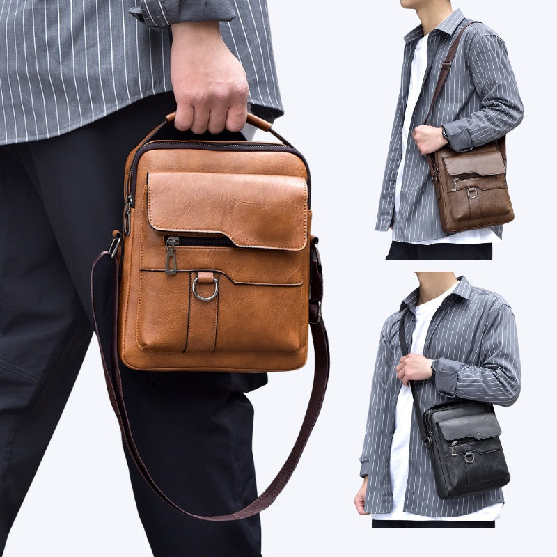 🔥Nueva promoción 50% de descuento 👜 Bolsa moderna y casual de cuero para hombre, gran capacidad