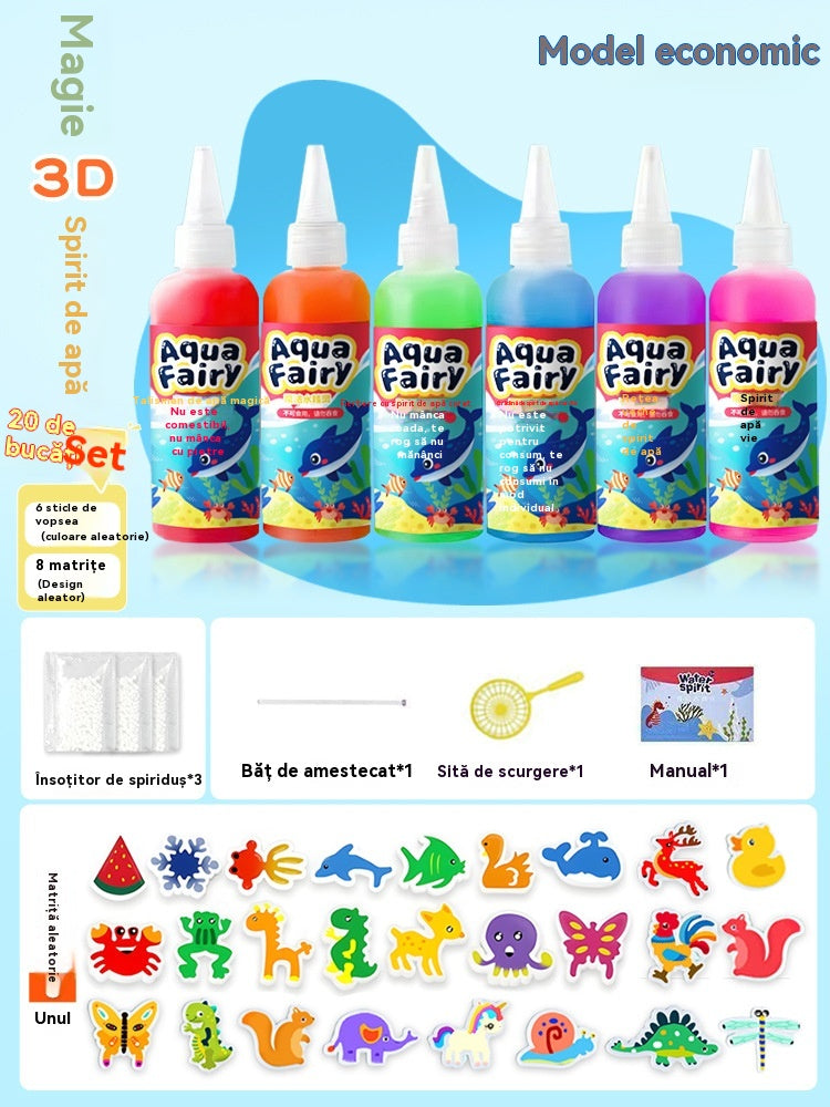🎨【6 цвята + 8 форми】 Детски креативен комплект играчки 【6 цвята + 8 форми】-4127399