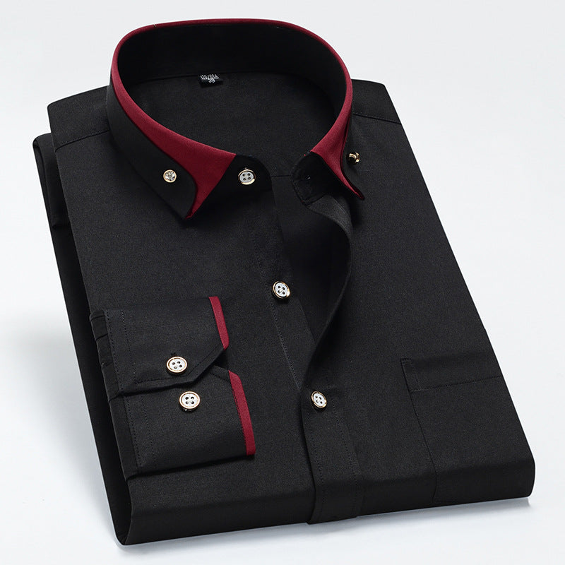 【S-4XL】👕Nowa oddychająca biznesowa koszula męska casual-4205955