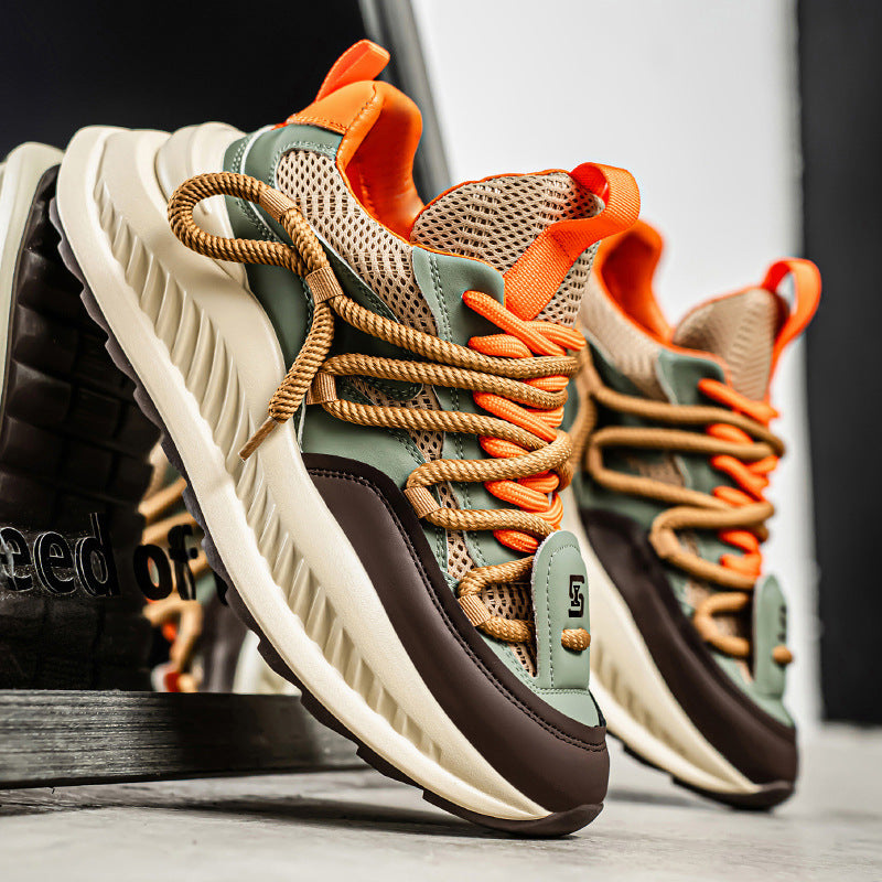 【39-44】Pantofi sport casual în stil nou, respirabili, cu talpă groasă, care măresc înălțimea-4098390