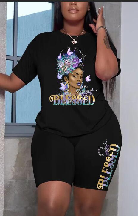 【Cumpără 1 Primești 1 Gratuit】🔥【S-5XL】Tricou și pantaloni scurți cu imprimeu simplu la modă 2025-4027088