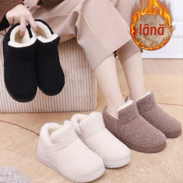 💟【35-41】 Cizme plate de zapada calduroase din lana si catifea-4098513